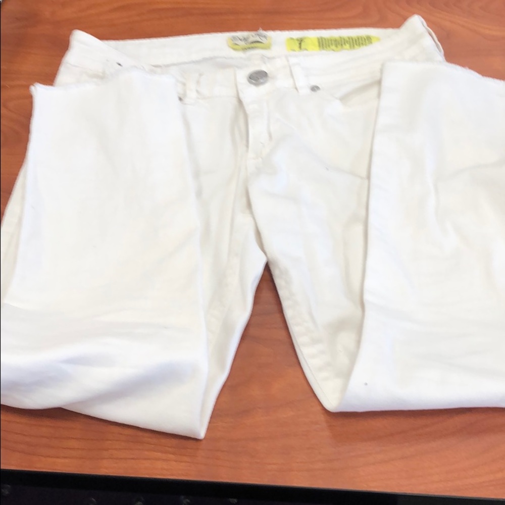 White indigo rain jeans